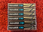 (6) Maxell UD XLII C90 Type II High Bias Used Cassette Tapes Tabs 100% IN-TACT