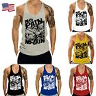 Gym singlets fitness- Men's Tank Top for Workout - Stringer No Pain No Gain