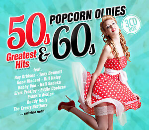 CD Popcorn Oldies 50s And 60s Greatest Hits From Various Artists 3CDs