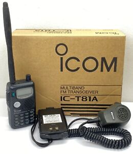 ICOM IC-T81A MultiBand FM Transceiver Quad Band HAM Radio + Mic Antenna Battery