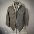 Vintage Men’s Woolrich Reversible Wool Button-Up Hooded Jacket Size Small