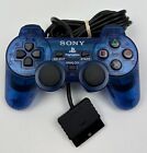 Sony Playstation 2 PS2 DualShock 2 Controller Clear Blue SCPH-10010 *MINT*