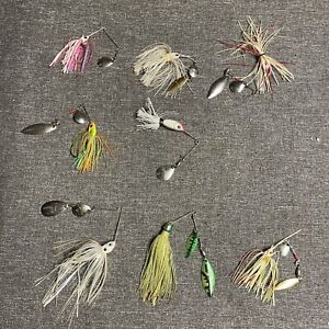 Spinner Baits 3/8 Hand Made . Lot Of 8 Free Shipping. Various Brands