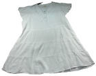 Style and Co Tiered Shirt Dress Womens Plus size 3X White Cotton New