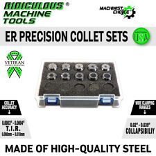 High Precision ER 25 Spring Collet Set 10Pcs , Sizes 3/32