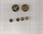 New ListingRARE WW2 ZINC BACK US Army Air Corps Set Enlisted Lapel Brass Insignia