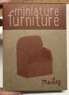 Maileg Chair Mouse size Doll House Fabric Miniture Open Wicker Red Bench New