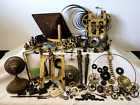 Large Lot Vintage Clock Parts Movement Miscellaneous Gears Brass Steampunk