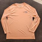 Reel Life Shirt Men's XL Long Sleeve Salmon Pink 100% Polyester Fishing Shirt