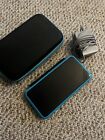 Nintendo 2DS XL Handheld Console- Black/Turquoise With Case And Charger