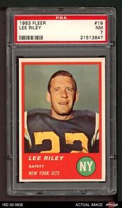 1963 Fleer #19 Lee Riley Jets Detroit PSA 7 - NM
