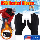 USB Heated Gloves Electric Touchscreen Full Finger Thermal Gloves Hand Warmer