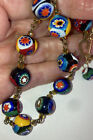 FABULOUS COLORFUL VINTAGE MURANO GLASS BEAD NECKLACE