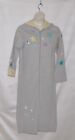 Quacker Factory Falling Stars Zip Front Hooded Robe Size S Grey