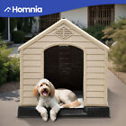 Outdoor Dog House Plastic Medium Shelter Elevated Floor Durable Kennel Air Vents