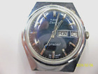 VINTAGE MENS TIMEX ELECTRIC DYNABEAT DAY/DATE WATCH SILVER TONE