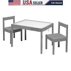 Kids Table and Chairs Set 3 PCS Dry Erase Desk Activity Study Play Children