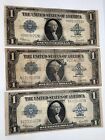 Lot Of 3 1923 $1 Silver Certificate Large Notes Fr237 (D)