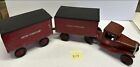 Vintage Buddy L Tank Line  Pressed Steel Toy Semi Truck TWO PUP TRAILER