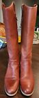 FRYE & CO Size 8.5 Riding Boots Whiskey Cognac Brown Leather Knee High Pull On