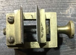 Vintage Watchmakers Small Brass Poising Tool w/Steel Jaws Bench Repair Tool