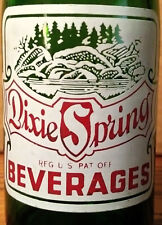 New ListingDIXIE SPRING BEVERAGES; ACL SODA POP BOTTLE; 7OZ; DICKSON CITY, PA. 1965