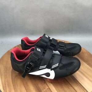 Peloton Cycling Shoes Mens EU 41 US 8 Black White Adjustable Low Top w/ Cleats