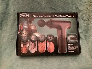 FINE LIFE PERCUSSION MASSAGER  6 SPEEDS - 3HEADS RECHARGEABLE  CORDLESS