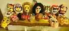 1970s 80s Vintage Neon Vacuform Plastic Halloween Masks lot of 18 Mickey Indian