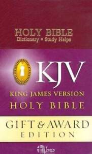 KJV Gift and Award Bible Burgandy - Imitation Leather - VERY GOOD