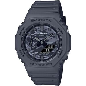 Casio G-Shock GA2100CA-8A CasiOak Blue Grey Camouflage Utility Camo Dial Watch