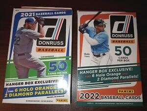 2021 2022 Panini Donruss Baseball (50) Card Hanger Box Lot Chase Rated Rookie