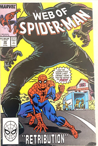 New ListingWEB OF SPIDER-MAN  # 39. 1ST SERIES. JUNE 1988.  TOM MORGAN-COVER.  VFN 8.0