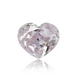 0.39 Carat Loose Pink Natural Diamond Heart Shape SI2 GIA Certified Rare Gift
