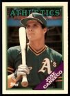 1988 Topps Tiffany Jose Canseco Baseball Cards #370