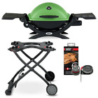 Weber Q Propane Gas Grill Burner Portable Camping Rolling Outdoor Cooking Bbq