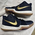 Nike Kyrie 3 EP Obsidian Irving Gold 852396-400 Basketball Shoes Men's 8