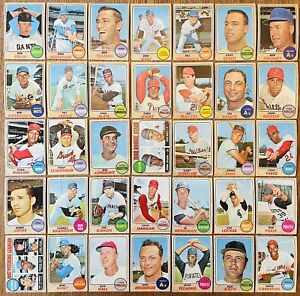 1968 Topps Set-Break (35) Card Lot! W/RC’s & HOF! Vintage Baseball - MLB