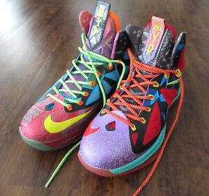 Authentic Nike LeBron X 10 What The MVP Sneakers Made In Italy 317766-006 11.5