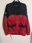 First Gear Motorcycle Rain Jacket Mens Size Large Red & Black