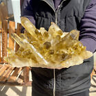 New Listing6.86LB Large Natural Citrine Cluster Mineral Specimen Quartz Crystal Healing.