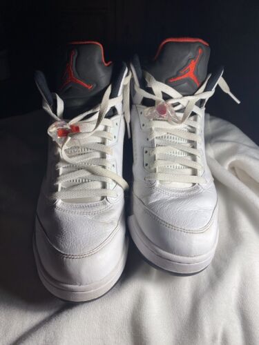 Nike Air Jordan 5 V Retro White Cement 136027-104 Men's Size 12
