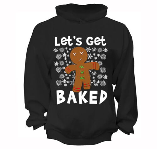Get Baked Gingerbread Man Cookies Party Ugly Christmas Sweater Men Women Hoodie