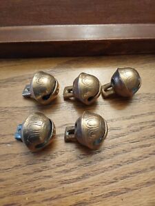 Lot Of 5 Vintage Brass Sleigh Crotal Bells