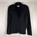 cabi Jacket Womens XL Black 3 Snap Pockets Long Sleeve Cotton Blend Big Cardigan