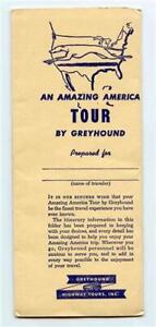 1950's Northland Greyhound Bus Lines Tour Documents Itinerary Map Florida Havana