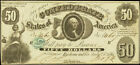 1861 $50 T8 *Reproduction* CSA Currency Washington, Tellus Pictured