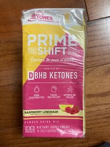 Real Ketones PRIME SHIFT Powder Sticks 10 ct Box Raspberry Lemonade 2024