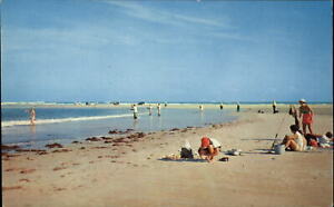New ListingCape Hatteras North Carolina beach sand ocean fishing pole vintage postcard