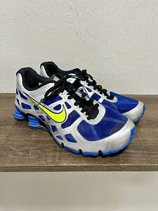 Nike Shox Turbo+ 12 Blue/Silver/Volt Running Shoes 454166-407 Men’s Size 9